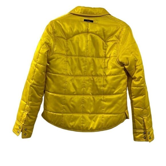Tommy Jeans Vintage Y2K (2000) Yellow Satin Quilted Shacket sz SP - Picture 4 of 6
